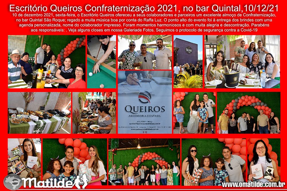 Escritório Queiros Confraternização 2021no bar Quintal 10/12
