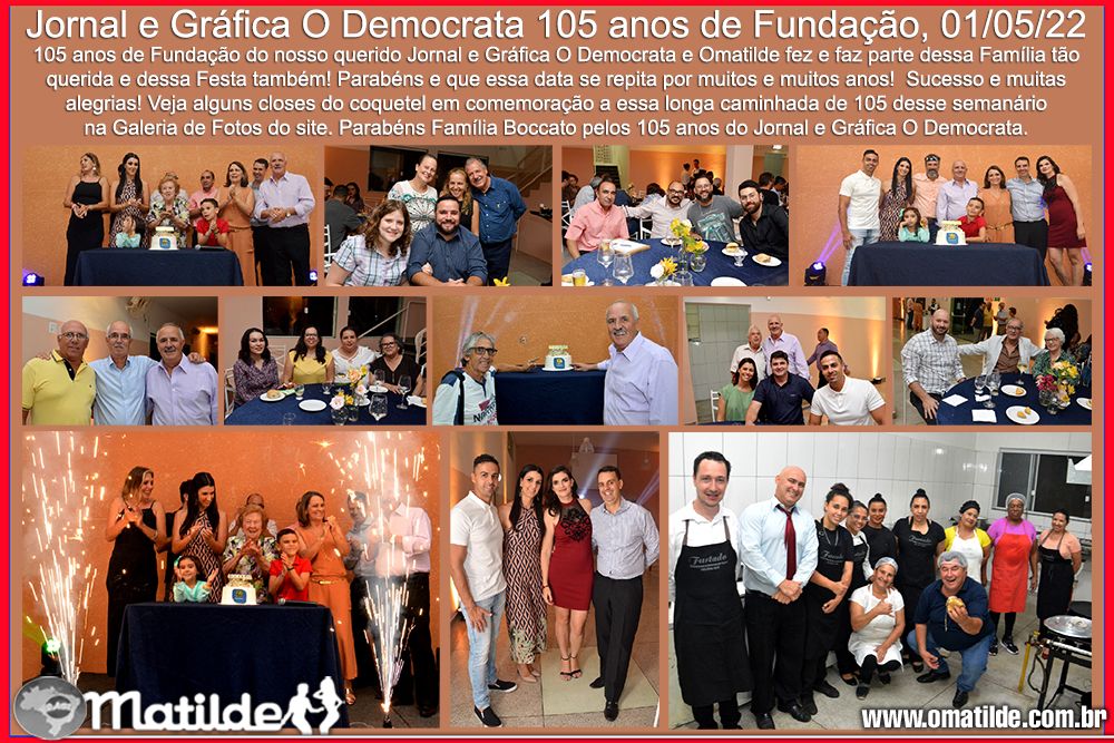 Jornal e Gráfica O Democrata 105 anos de Fundação, 01/05/22 