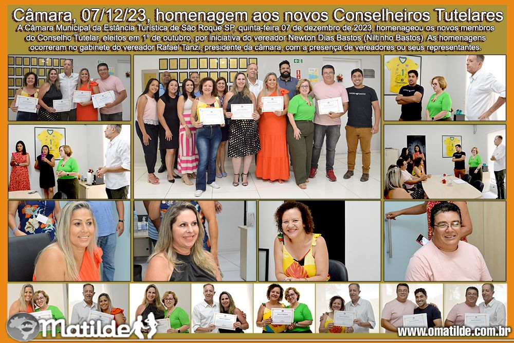 Cmara, 07/12/23, homenagem aos novos Conselheiros Tutelares