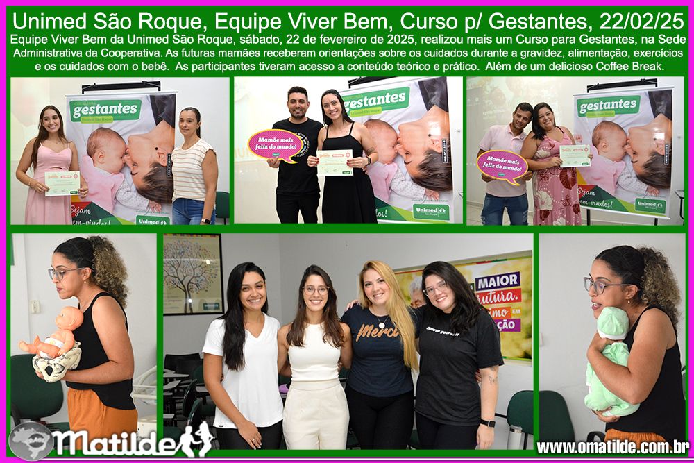 Equipe Viver Bem Unimed So Roque Curso p/Gestantes,22/02/25