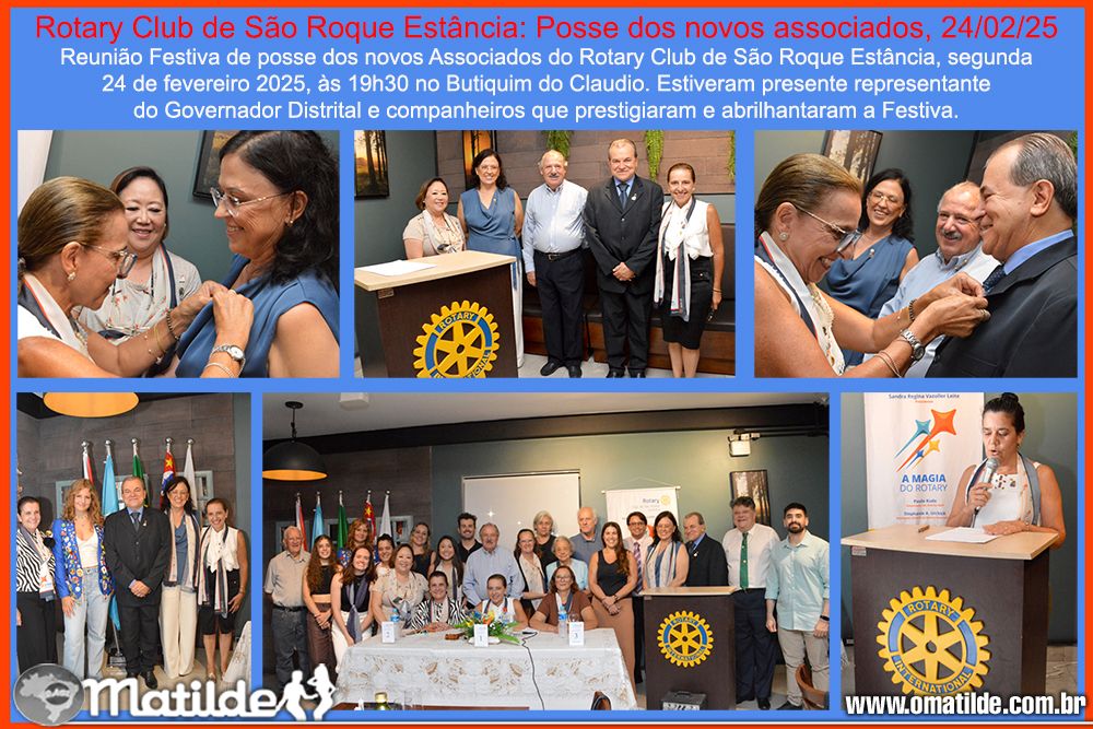 Rotary Club de SR Estncia: Posse novos associados, 24/02/25