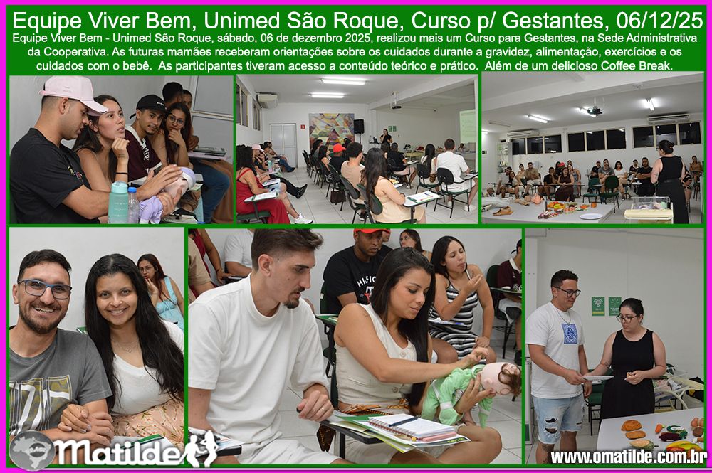 Unimed So Roque Equipe Viver Bem Curso p/Gestantes,06/12/25